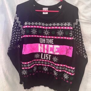 Black and Pink Holiday Sweater